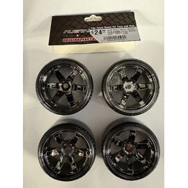 AUSTARHOBBY AUS R127 60mm WHEEL BLK CHRM 12mm WHEEL HEX / DRIFT TIRE