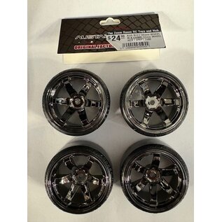 AUSTARHOBBY AUS R127 60mm WHEEL BLK CHRM 12mm WHEEL HEX / DRIFT TIRE