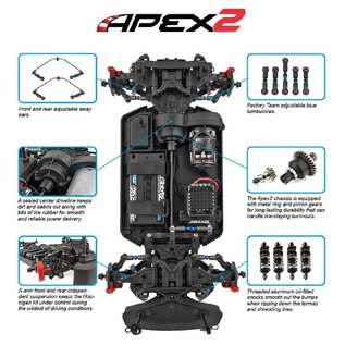 Team Associated ASC 30136 Team Associated 1/10 Apex2 4x4 KIT - Hoonitruck