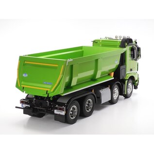 TAMIYA TAM 47523 MERCEDES-BENZ AROCS 4151 8X4 TIPPER TRUCK 1/14 SCALE (PRE-PAINTED BODY COMPONENTS CANDY GREEN)