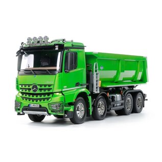 TAMIYA TAM 47523 MERCEDES-BENZ AROCS 4151 8X4 TIPPER TRUCK 1/14 SCALE (PRE-PAINTED BODY COMPONENTS CANDY GREEN)