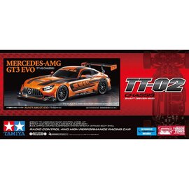 TAMIYA TAM 58750 MERCEDES-AMG GT3 EVO TT-02 CHASSIS WITH ESC