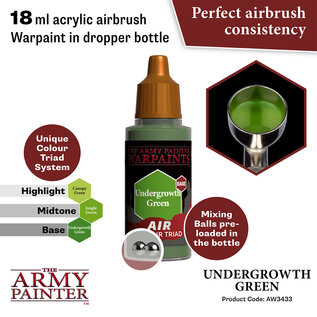 THE ARMY PAINTER TAP AW3433 Warpaints: Acrylics: Air Undergrowth Green (18ml)