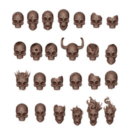 AK INTERACTIVE AK BIT0009 AK Interactive Skulls - Basing Bits (72 Pieces)