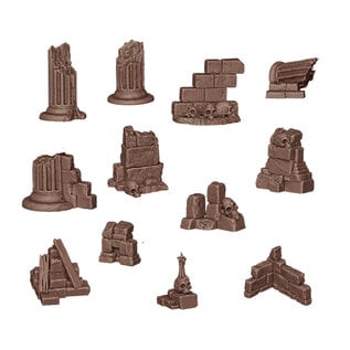 AK INTERACTIVE AK BIT0012 AK Interactive Village Ruins - Basing Bits (12 Pieces)
