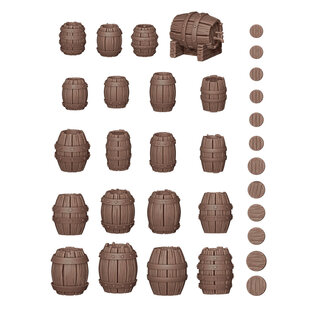 AK INTERACTIVE AK BIT0011 AK Interactive Wood Barrels - Basing Bits (32 Pieces)