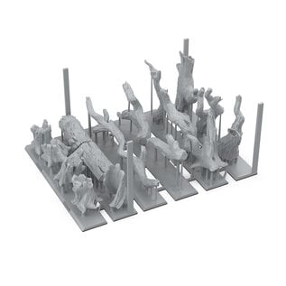 AK INTERACTIVE AK BIT0006 AK Interactive Dead Tree Basing - Basing Bits (17 Pieces)