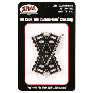 ATLAS RR ATL 174 Code 100 45 degree crossing nickel silver