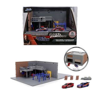 JADA TOYS JAD 36403 Jada Nano Scene "Fast & Furious" - Tokoyo Drift Han's Garage