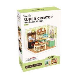 ROLIFE ROE DW024 Rolife Farmhouse Kitchen Plastic DIY Miniature House Kit