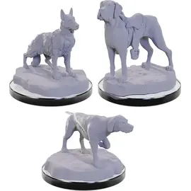 WIZKIDS WK 90690 WizKids Deep Cuts Unpainted Miniatures: Wave 22: Dog Companions
