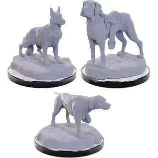 WIZKIDS WK 90690 WizKids Deep Cuts Unpainted Miniatures: Wave 22: Dog Companions