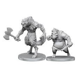 WIZKIDS WK 97583 Pathfinder Battles Deep Cuts Unpainted Miniatures: Werewolf & Wereboar