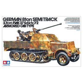 TAMIYA TAM 35144 GERMAN 8TON SEMI-TRACK 3.7 CM FLAK 37 SD.KFZ.7/2 ARMOURED CAB TYPE 1/35 PLASTIC MODEL