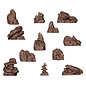 AK INTERACTIVE AK BIT0003 AK Interactive Rocks & Tors - Basing Bits (12 Pieces)