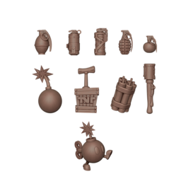 AK INTERACTIVE AK BIT0028 AK Interactive Bombs & Grenades - Basing Bits