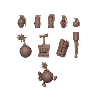 AK INTERACTIVE AK BIT0028 AK Interactive Bombs & Grenades - Basing Bits