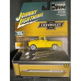JOHNNY LIGHTNING JL 07796 1955 CHEVY CAMEO LEMON YELLOW VERSION A 1/64 DIE-CAST