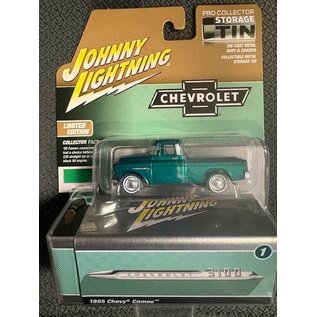 JOHNNY LIGHTNING JL 07799 1955 CHEVY CAMEO CUSTOM METALLIC GREEN VERSION B 1/64 DIE-CAST