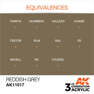 AK INTERACTIVE AK 11017 AK Interactive 3G Acrylic Reddish Grey 17ml