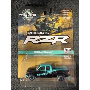 AUTOWORLD AW 07977 2006 CHEVY SILVERADO POLARIS RZR 1/64 DIE-CAST