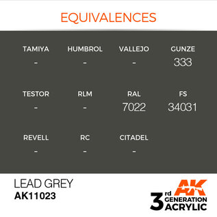 AK INTERACTIVE AK 11023 AK Interactive 3G Acrylic Lead Grey 17ml