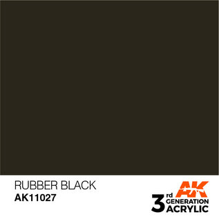 AK INTERACTIVE AK 11027 AK Interactive 3G Acrylic Rubber Black 17ml