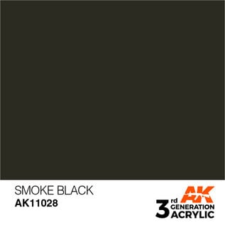AK INTERACTIVE AK 11028 AK Interactive 3G Acrylic Smoke Black 17ml