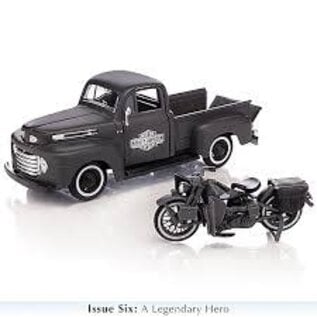 MAISTO MAI 32185 1948 FORD F-1 PICKUP GREY / 1942 WLA FLATHEAD 1/24 DIE-CAST HARLEY DAVIDSON