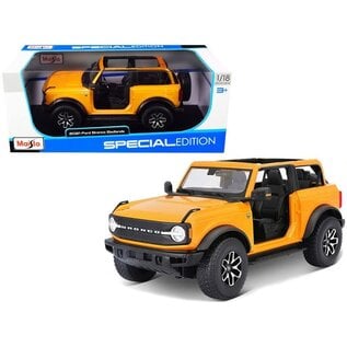 MAISTO MAI 31457-OR 2021 FORD BRONCO BADLANDS ORANGE W/O DOORS 1/18 DIE-CAST