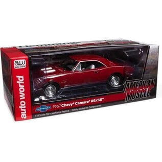 AUTOWORLD AW 1288 1967 CHEVY CAMARO RS/SS RED 1/18 DIE-CAST