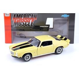 AUTOWORLD AW 1311 1972 CHEVY CAMARO RS/Z28 CREAM YELLOW 1/18 DIE-CAST