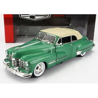 AUTOWORLD AW 315 1947 CADILLAC SERIES 62 SOFT TOP CUSTOM METALLIC GREEN 1/18 DIE-CAST