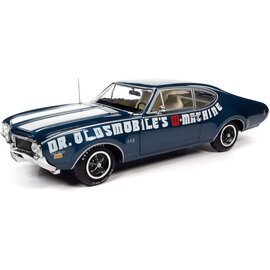 AUTOWORLD AW 1235 1969 OLDSMOBILE 442 W-30 DR.OLDSMOBILE BLUE 1/18 DIE-CAST