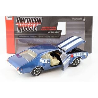 AUTOWORLD AW 1235 1969 OLDSMOBILE 442 W-30 DR.OLDSMOBILE BLUE 1/18 DIE-CAST
