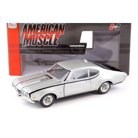 AUTOWORLD AW 1287 1968 OLDSMOBILE CUTLASS HURST/OLDS METALLIC SILVER 1/18 DIE-CAST