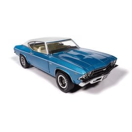 AUTOWORLD AW 1348 1969 CHEVY CHEVELLE SS 396 AZURE TURQUOISE 1/18 DIE-CAST