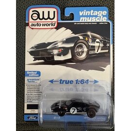 AUTOWORLD AW 07664B 1965 FORD GT40 BLUE BLACK 1/64 DIE-CAST