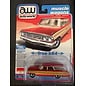 AUTOWORLD AW 07661B 1964 FORD COUNTRY SQUIRE POPPY RED POLY 1/64 DIE-CAST