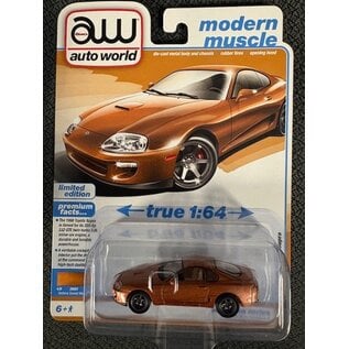 AUTOWORLD AW 07659A 1998 TOYOTA SUPRA SEDONA SUNSET METALLIC 1/64 DIE-CAST