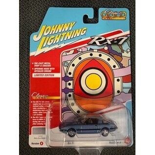 JOHNNY LIGHTNING JL 06821B 1983 MAZDA RX-7 MISTY BLUE METALLIC 1/64 DIE-CAST