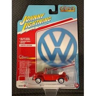 JOHNNY LIGHTNING JL 06817B 1975 VOLKSWAGEN SUPER BEETLE CONV. PUMPKIN ORANGE 1/64 DIE-CAST