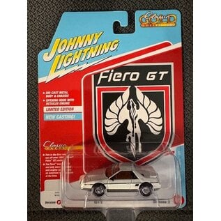 JOHNNY LIGHTNING JL 06820B 1985 PONTIAC FIERO GT WHITE 1/64 DIE-CAST