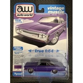 AUTOWORLD AW 07660B 1971 PLYMOUTH FURY III IN-VIOLET POLY 1/64 DIE-CAST