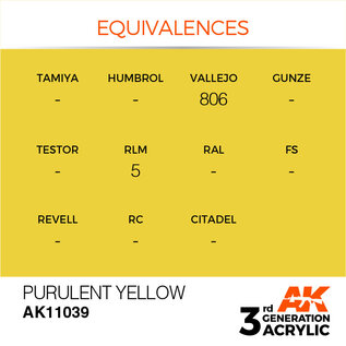 AK INTERACTIVE AK 11039 AK Interactive 3G Acrylic Purulent Yellow 17ml