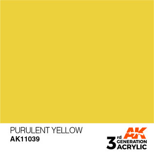 AK INTERACTIVE AK 11039 AK Interactive 3G Acrylic Purulent Yellow 17ml