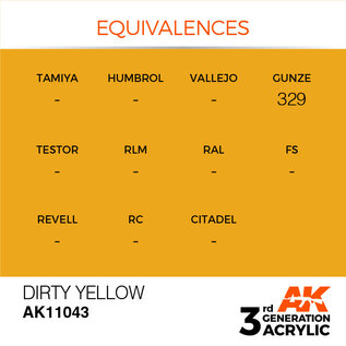AK INTERACTIVE AK 11043 AK Interactive 3G Acrylic Dirty Yellow 17ml