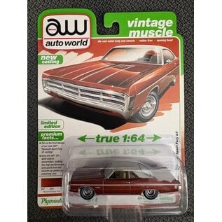 AUTOWORLD AW 07691 1971 PLYMOUTH SPORT FURY GT AUTUMN BRONZE POLY 1/64 DIE-CAST