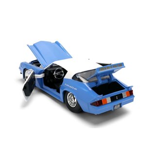JADA TOYS JAD 36626 Jada 1/24 "BIGTIME Muscle" 1979 Chevy Camaro Highway Drag - Glossy Blue White DIE-CAST