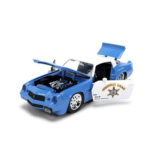 JADA TOYS JAD 36626 Jada 1/24 "BIGTIME Muscle" 1979 Chevy Camaro Highway Drag - Glossy Blue White DIE-CAST